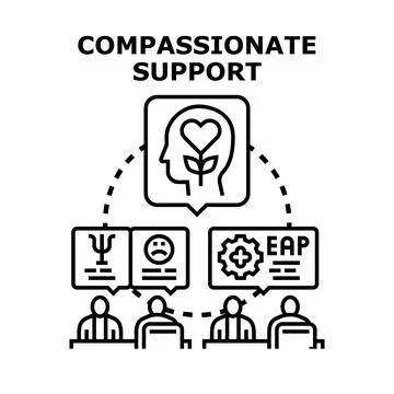 Employee assistance program offering mental and emotional help Stock Illustration