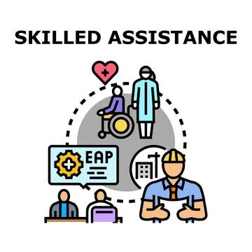 Employee assistance program offering skilled professional support Stock Illustration