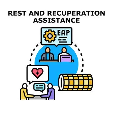 Employee assistance program offering wellness and recovery support Stock Illustration