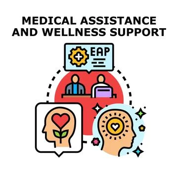 Employee assistance program offering wellness support 스톡 일러스트