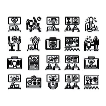 Employee assistance program offering workplace wellness benefits Stock Illustration