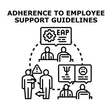 Employee assistance program offering workplace support services Stock Illustration