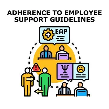 Employee assistance program offering workplace support services Stock Illustration
