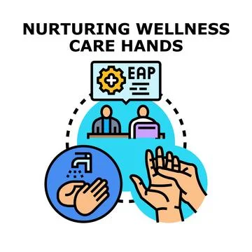 Employee assistance program promoting wellness and care Stock Illustration