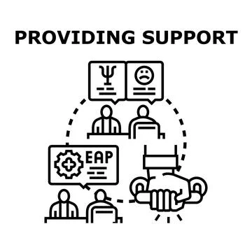 Employee assistance program providing mental health support concept 스톡 일러스트