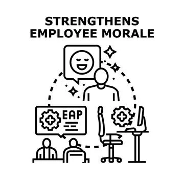 Employee assistance program strengthening workplace morale Illustrazione stock