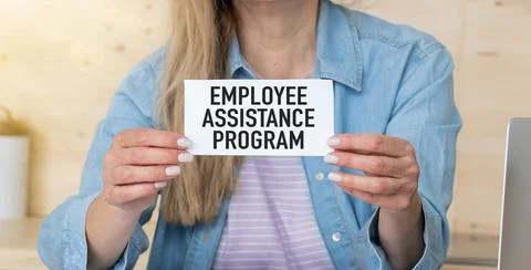 Employee Assistance Program text on notepad, business text concept. Stock Photos