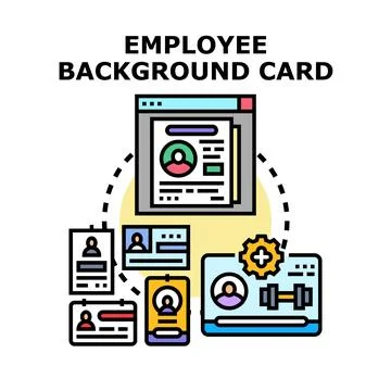 Employee background checking screening human resources onboarding Stock Illustration