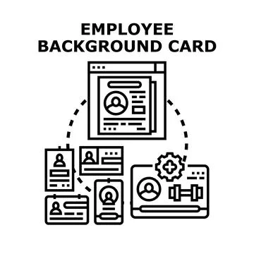 Employee background checking screening human resources onboarding Stock Illustration