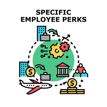 Employee benefits program offering various workplace advantages Stock-Illustration