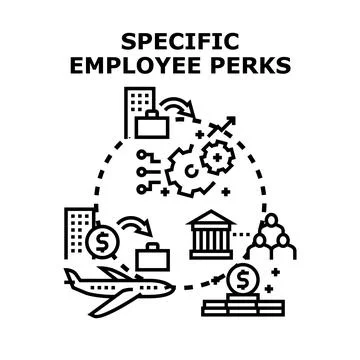 Employee benefits program offering various workplace advantages Illustration