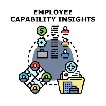 Employee capability insights vector concept illustration Illustrazione stock