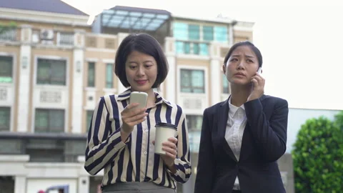 Employee in causal smart is phubbing Stock Footage 182870189