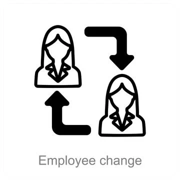 Employee change Stock Illustration
