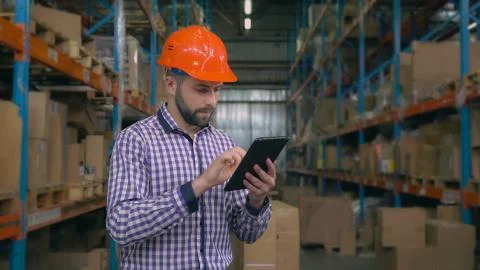 Employee checking list Stock Photos