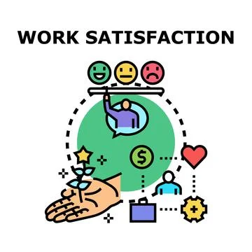 Employee choosing work satisfaction concept illustration Stock Illustration