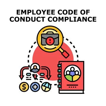 Employee code of conduct compliance concept vector Stockillustratie