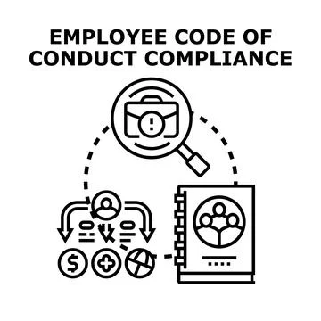 Employee code of conduct compliance concept vector Stock Illustration