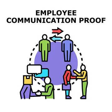 Employee communication proof concept vector illustration Stock Illustration