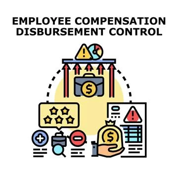 Employee compensation controlling process for business management Stockillustratie