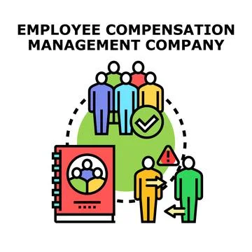 Employee compensation management company program concept Stock Illustration
