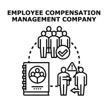 Employee compensation management company program concept Stock Illustration