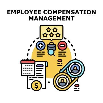 Employee compensation management process for human resources Stock Illustration