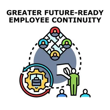 Employee continuity ensuring future ready business workforce planning Stock Illustration