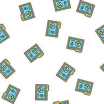 Employee cv web site vector seamless pattern Ilustración de archivo