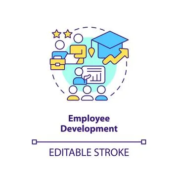 Employee development concept icon Illustrazione stock