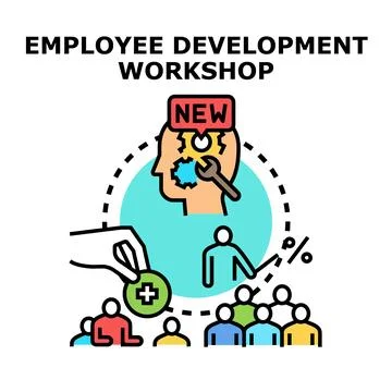 Employee development workshop training concept illustration Stock Illustration