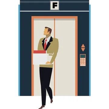 Employee dismiss vector flat icon unemployment man Stock Illustration