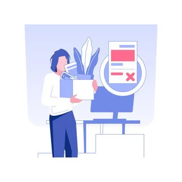 Employee dismissal isolated concept vector illustration. Ilustración de archivo