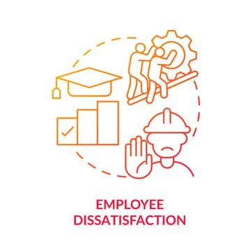 Employee dissatisfaction blue gradient icon Illustrazione stock