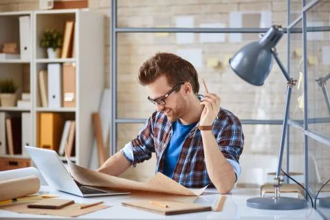 Employee with draft Stock Photos