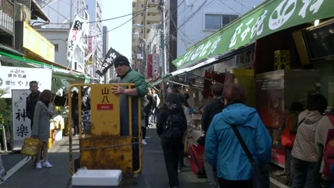 Employee Driving Forklift Inside The Biggest Fish Market In Tokyo, Japan Stock Footage 158992519