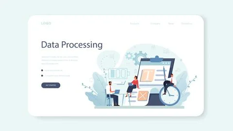 Employee efficiency web banner or landing page. Business staff management Stock-Illustration