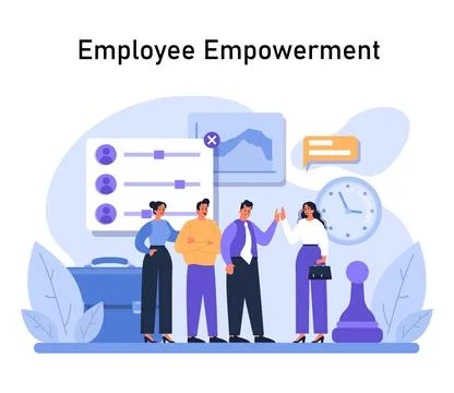Employee Empowerment concept. Flat vector illustration. Stockillustratie