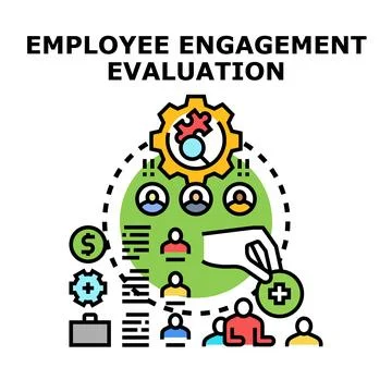 Employee engagement evaluation concept vector illustration Illustrazione stock