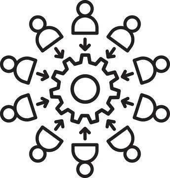 Employee engagement icon teamwork vector 库存插图