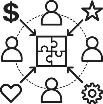 Employee engagement icon vector 库存插图