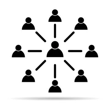 Employee engagement shadow vector icon, person flat web symbol design vector Stock Illustration
