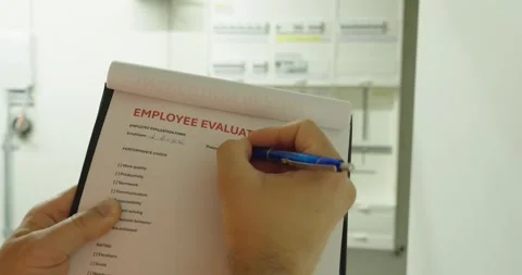 Employee Evaluation Form Performance Review Stock Footage 340856114