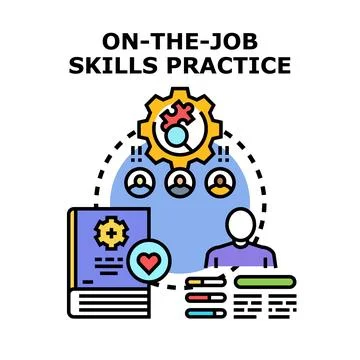 Employee experience concept training for skill development Stock Illustration