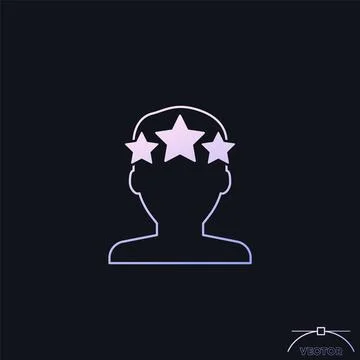 Employee experience icon with gradient Stock Illustration