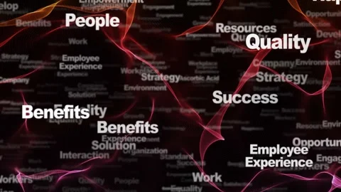 EMPLOYEE EXPERIENCE Keywords Animation, Background, Loop Video stock 276390215