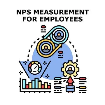 Employee experience measuring and feedback loop concept Illustrazione stock