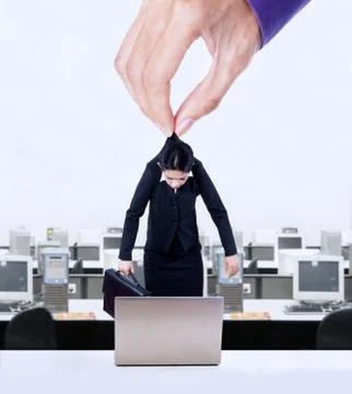 Employee exploitation concept Stock Illustration