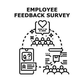 Employee feedback survey for team development and improvement Stock Illustration