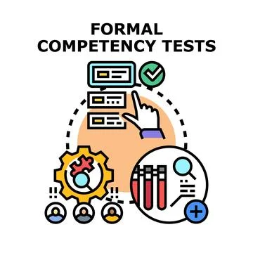 Employee formal competency testing and skill assessment Illustrazione stock